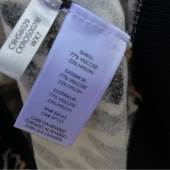 Calvin Klein Sweater Mock Neck Animal Print Button Neck Pullover - Picture 12 of 12